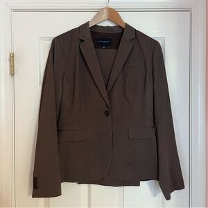 Banana Republic Brown Pantsuit Martin Fit Pantsuit Size 12 Jacket and Pants